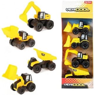 CARS&TRUCKS Set Construction Vehicles 4-Pack 12.5x35cm