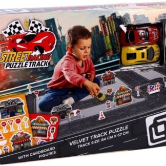 Street Racing Puzzle Track - Samettiratapulma + 2 autoa (30 x 22