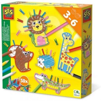 SES Creative Craft set Clothespin animals 20x20cm