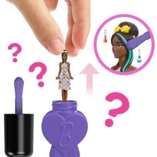 Mini Barbie Land Fashionistas Doll 4cm + Nail Polish Bottle 7.5x