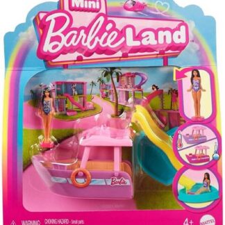 Mini Barbie Land Playset Doll with vehicle Color Change 14x15cm