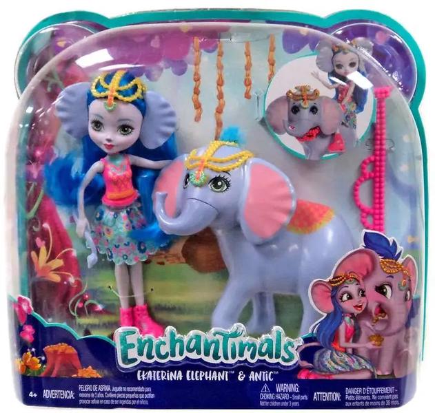 Enchantimals FKY72 nukke & iso eläin Ekaterina Elephant & Antic