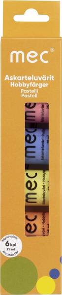 MEC ASKARTELUVÄRI PASTELLI 6 X 25ML